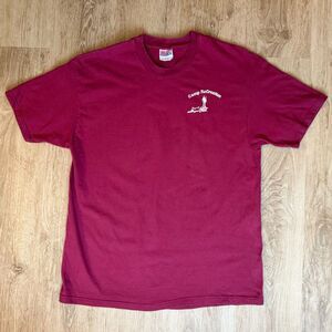 Vintage Hanes Camp Recreation Graphic T-Shirt Burgundy XL Vintage Style Logo